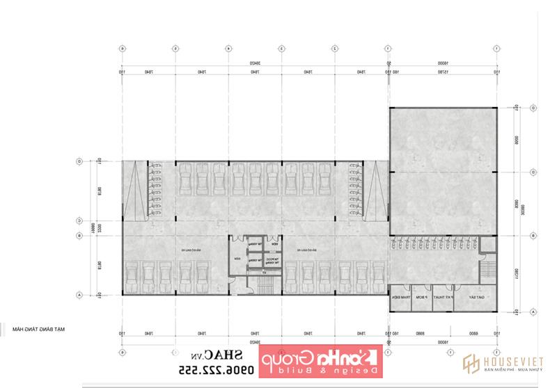 Bản vẽ thiết kế tầng hầm công trình