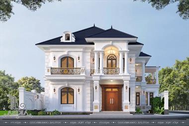 Mẫu biệt thự 2 tầng tân cổ điển mặt tiền 3 phòng ngủ (TGDĐ: Anh Hùng - Sơn La) BT22581