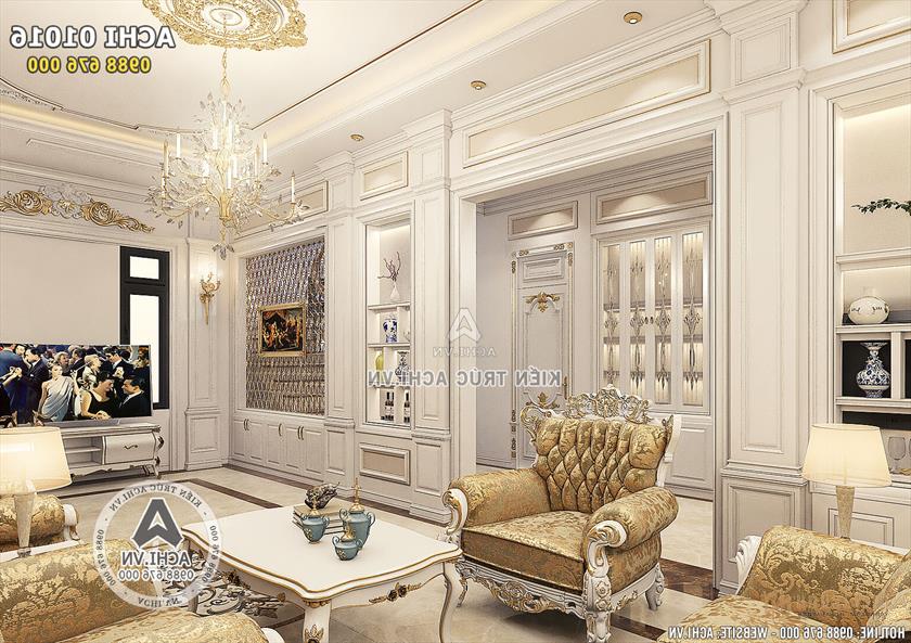 Ảnh: Mẫu thiết kế nội thất tân cổ điển cho không gian phòng khách - ACHI 01016