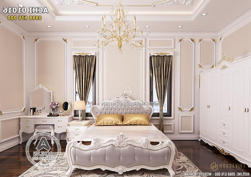 Ảnh: Thiết kế nội thất tân cổ điển cho không gian phòng ngủ Master - ACHI 01016
