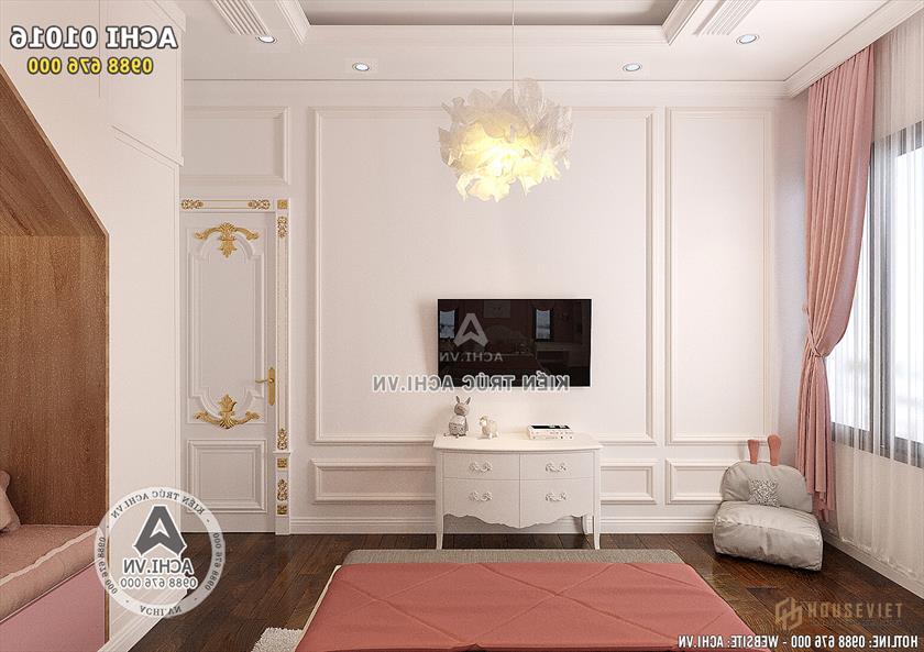 Hình ảnh: Mẫu thiết kế nội thất tân cổ điển phòng ngủ con gái - ACHI 01016