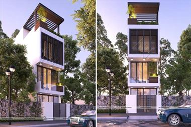 Mẫu thiết kế nhà phố hiện đại kiểu Nhật 4x16m