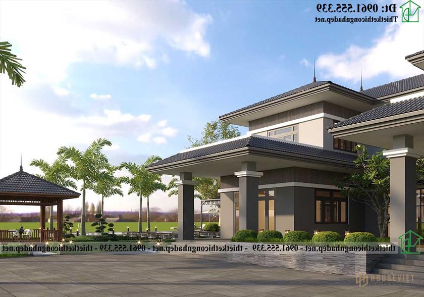 Thiết kế và thi công biệt thự 2 tầng NDBT2T132