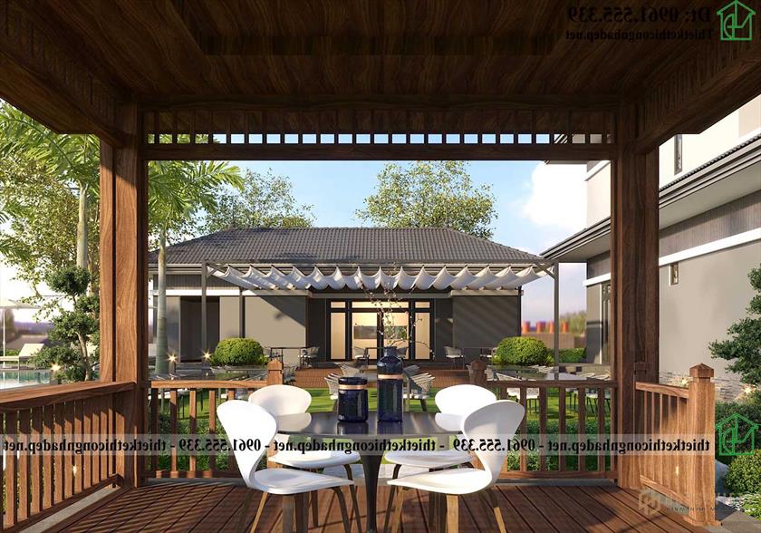 Mẫu thiết kế nhà biệt thự 2 tầng hiện đại NDBT2T132