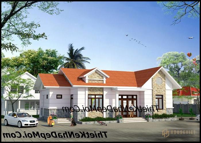 Nhà cấp 4 mái tôn đơn giản.