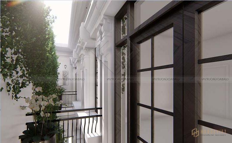 Lan can lý tưởng của mẫu biệt thự tân cổ điển đẹp