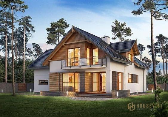 Ngôi nhà 2 tầng thiết kế độc đáo