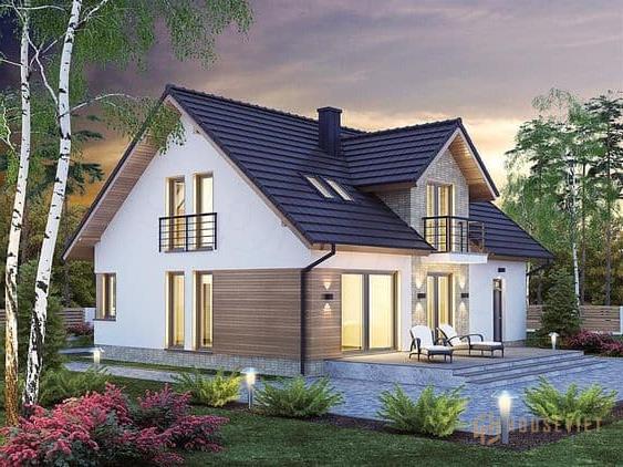 Biệt Thự Mini 2 Tầng 60m2 4 Phòng Ngủ Ở Miền Quê Đẹp