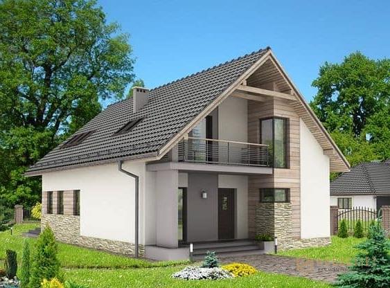 nhà hai tầng ở nông thôn