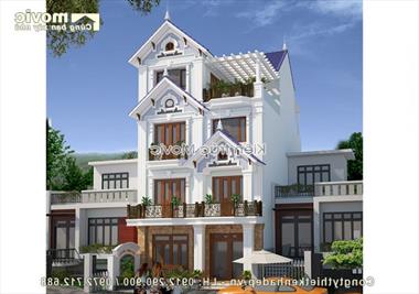 Mẫu nhà cấp 4 đẹp phong cách tân cổ điển - MV1613