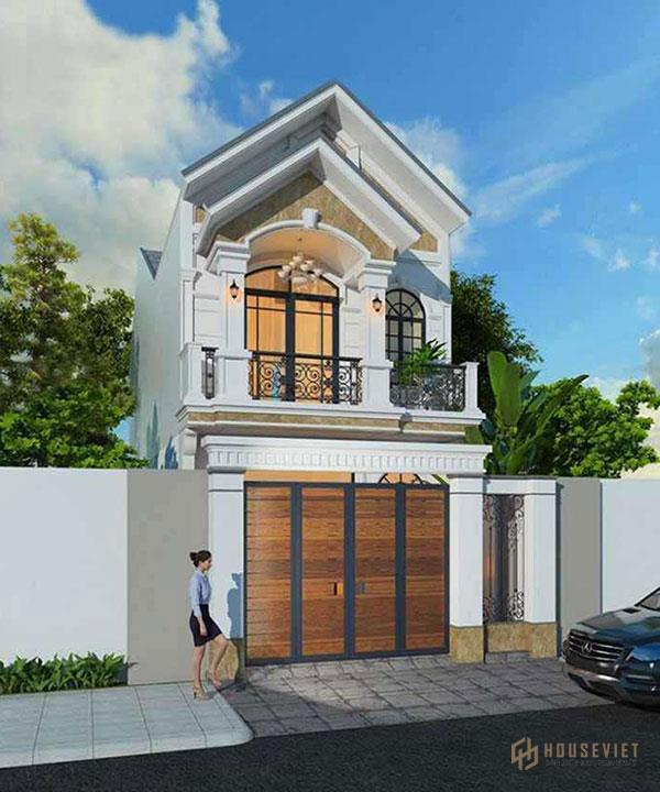 Nhà 2 tầng mái thái tân cổ điển