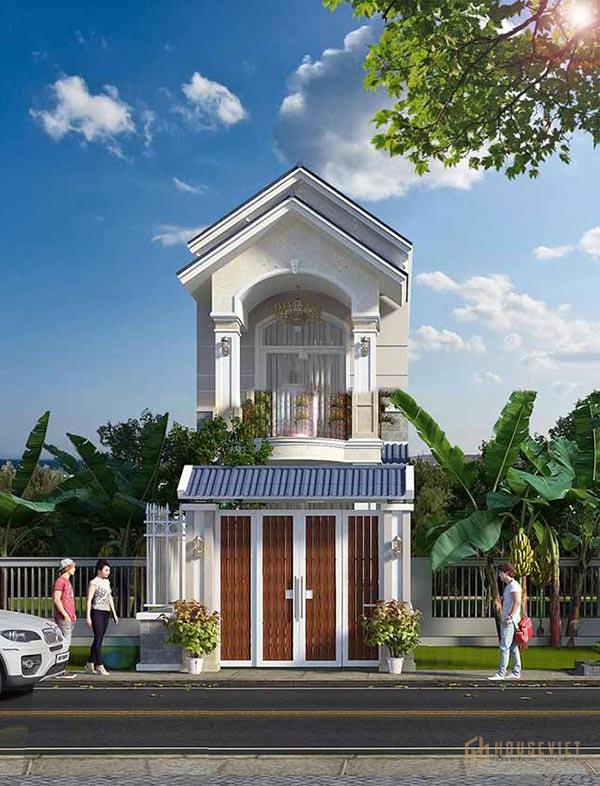 Mẫu nhà ống 2 tầng mái thái