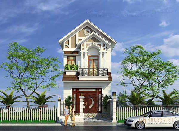 Nhà ống 2 tầng mái thái đẹp