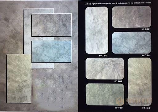 Bảng màu sơn tường hiệu ứng bê tông phổ biến