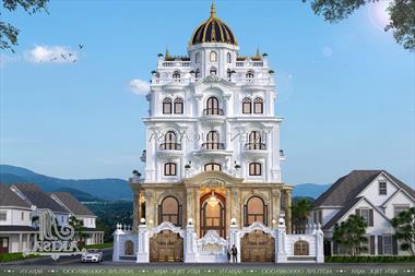 Thiết kế biệt thự lâu đài tân cổ điển kiểu Pháp (TGĐ: Ông Sáng - Bắc Kạn) BT72304