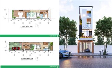 Nhà phố 4 tầng hiện đại đẹp, thiết kế độc đáo tại Phú Yên