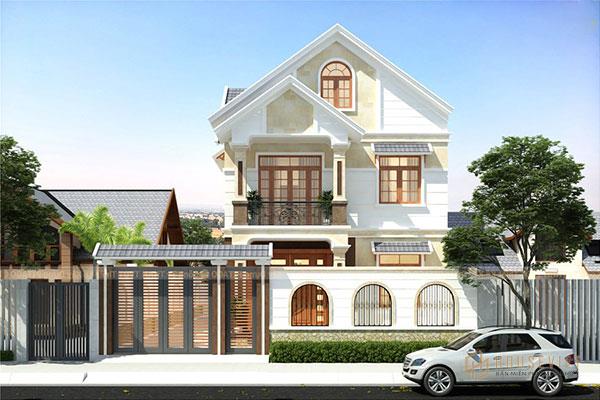 Nhà phố 3 tầng với sự phối hợp màu sắc nhịp nhàng. Chất liệu gỗ được sử dụng tạo cảm giác ấm cúng, gần gũi