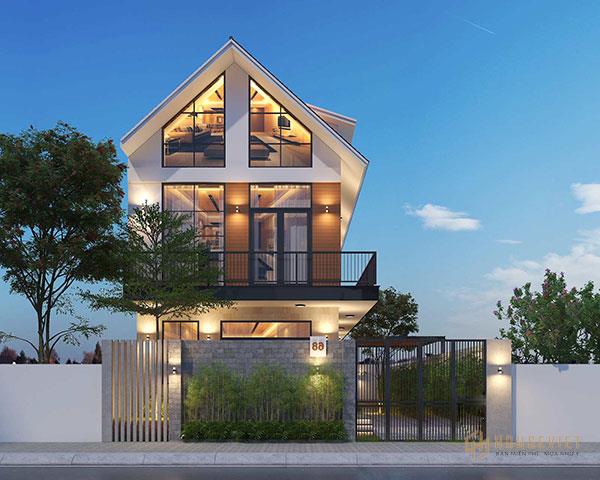 Mẫu thiết kế nhà phố hiện đại có thể chiêm ngưỡng nội thất bên trong.  Đây cũng là một cách để nâng cao tính thẩm mỹ