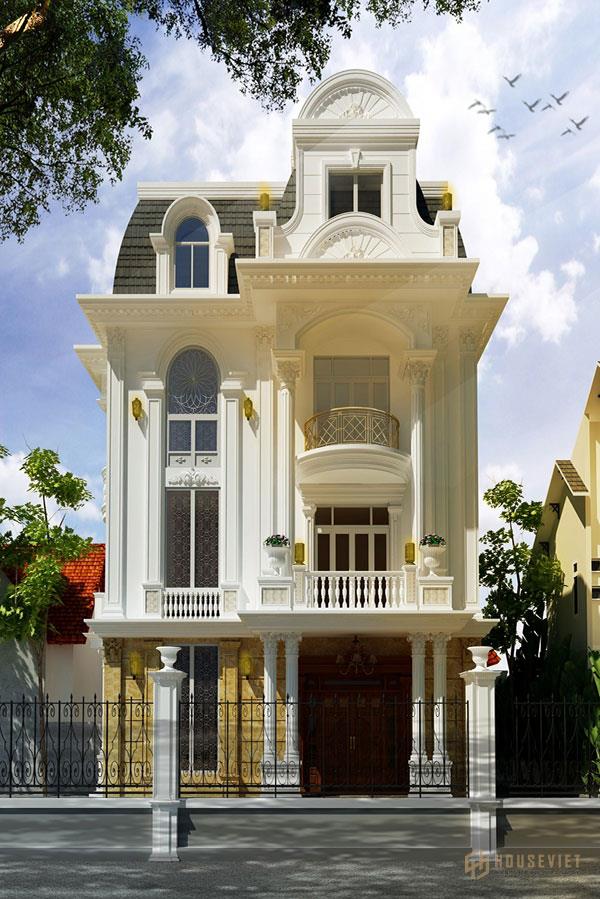 Các vật liệu sử dụng trong nhà phố tân cổ điển tuy đơn giản nhưng lại phát huy được vẻ đẹp sang trọng và tinh tế