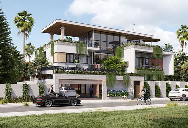 Mẫu 16 - Giếng trời rộng rãi, thoáng mát nhưng vẫn cân bằng phong thủy