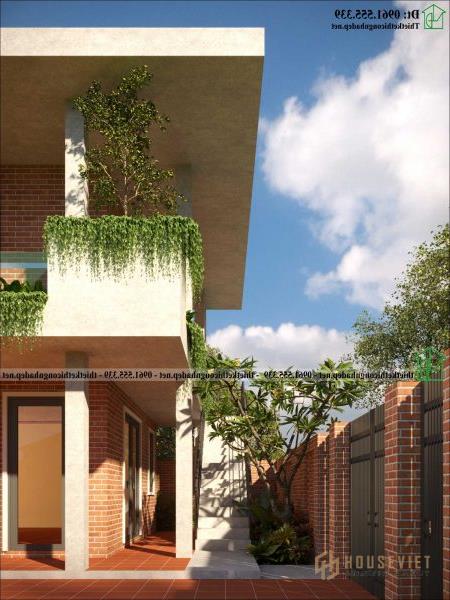 Mẫu thiết kế biệt thự 2 tầng mái bằng đẹp NDBT2T134