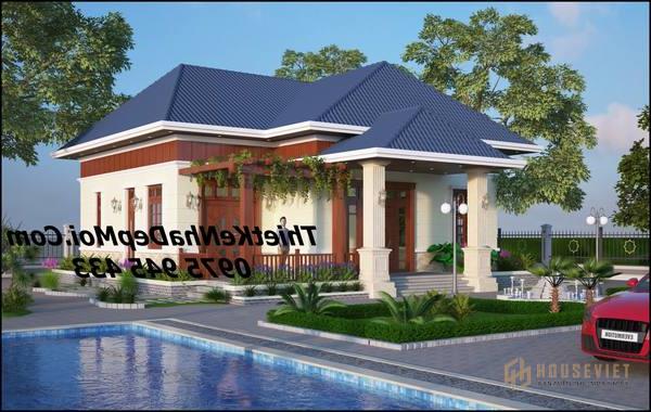 Mẫu nhà đẹp 120m2 ở nông thôn 