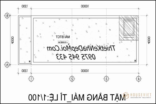Bản vẽ cad nhà phố 4x12