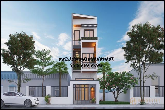 Mặt tiền nhà ống 3 tầng 4m đẹp