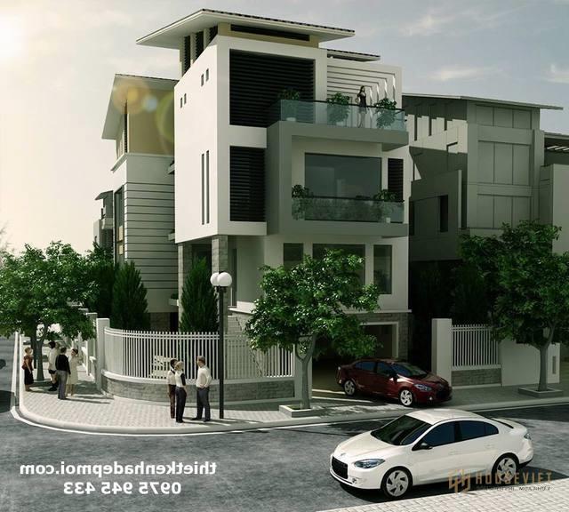 Nhà phố có tầng hầm 8m