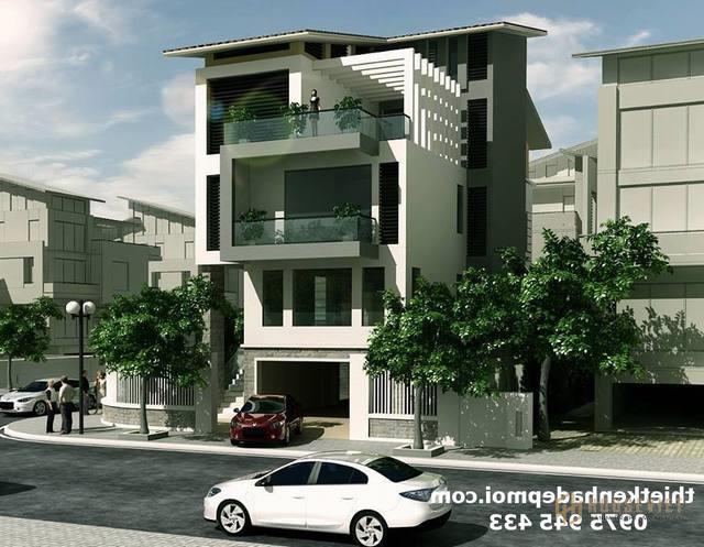 Hình ảnh nhà phố 3 tầng hiện đại 8m x 16m 