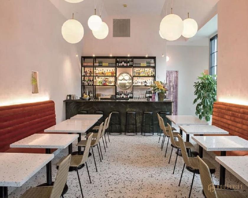 Vật liệu Terrazzo là sự lựa chọn hàng đầu trong các nhà hàng cao cấp