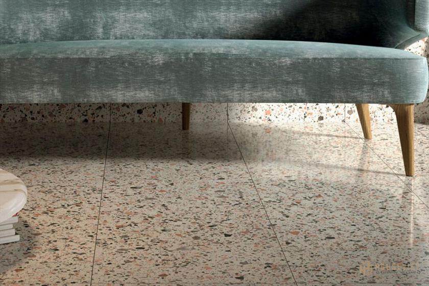 Mặt sàn sử dụng gạch terrazzo