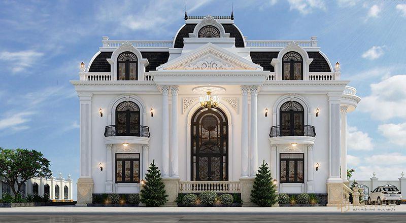 Thiết kế biệt thự 8 × 12 m phong cách tân cổ điển sang trọng