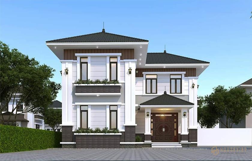 Biệt thự mái thái 2 tầng 8 × 12 kiểu nhật tạo nên nét khỏe khoắn cho ngôi nhà