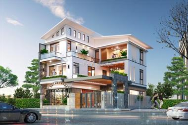 Bản vẽ biệt thự hiện đại 3 tầng đẹp