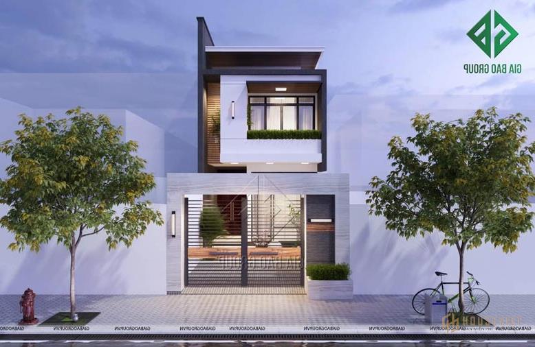 Mô phỏng nhà phố 2 tầng 5x18m sang trọng và hiện đại