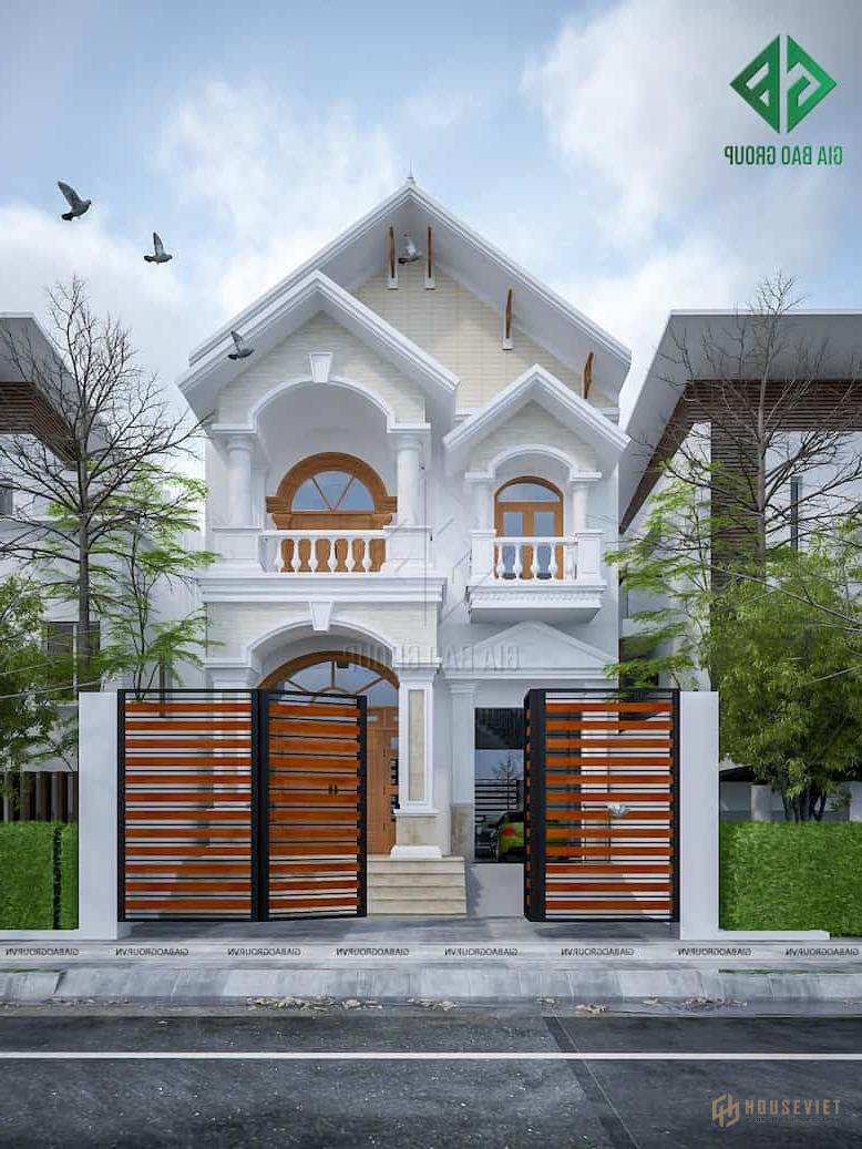 Nhà phố mái thái 2 tầng hiện đại