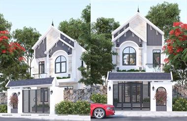 Nhà phố mái thái đẹp, thiết kế tân cổ điển sang trọng và lịch lãm