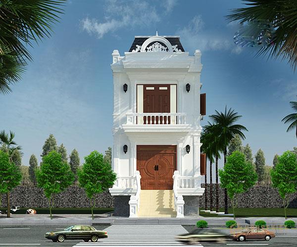 Bốc cục nhà tân cổ điển 2 tầng được phân chia logic, khoa học