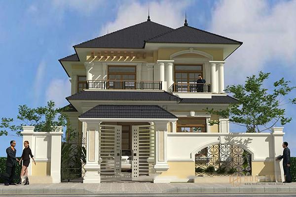 Mẫu biệt thự tân cổ điển 2 tầng có phòng thờ với kiến trúc mới lạ, cuốn hút