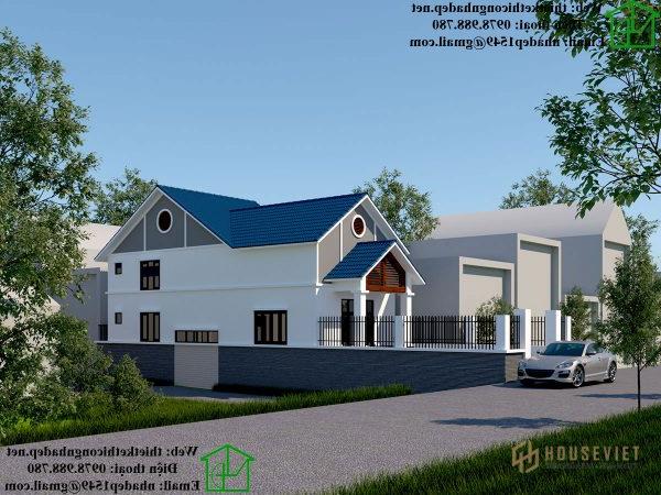 Nhà cấp 4 gác lửng mái lệch, mẫu nhà cấp 4 hiện đại NDNC456.