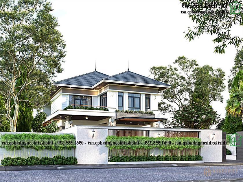 Mẫu biệt thự 2 tầng đẹp NDBT2T135