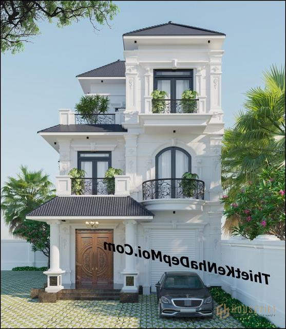 Thiết kế nhà mặt tiền 7m 3 tầng