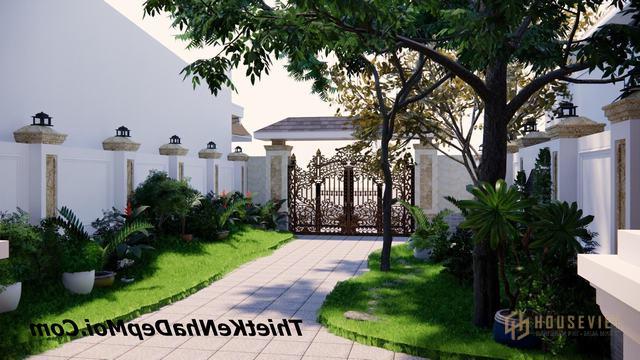 Thiết kế sân trong nhà phố 7m