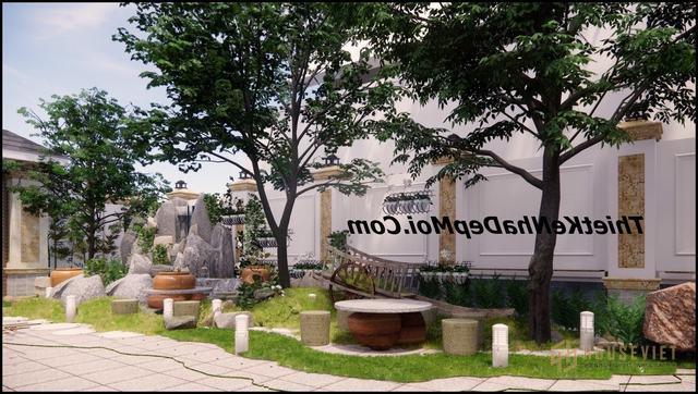 Hình ảnh nhà phố có sân vườn 7m đẹp