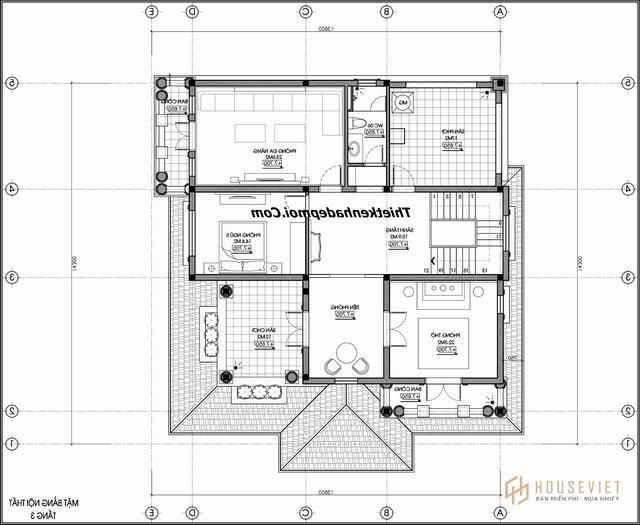 Biệt thự tân cổ điển 3 tầng 5 phòng ngủ 