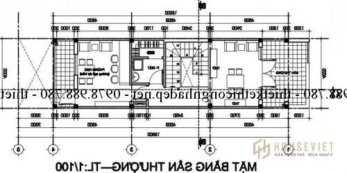 Mặt bằng nhà phố 4x18,5m