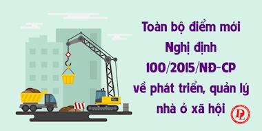 Nghị định 100/2015/NĐ-CP Về phát triển và quản lý nhà ở xã hội