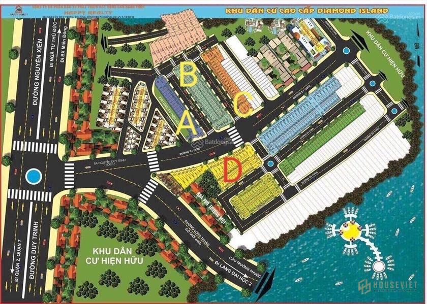 Đất nền, đất biệt thự d/a Đảo Kim Cương Q9 ba mặt giáp sông