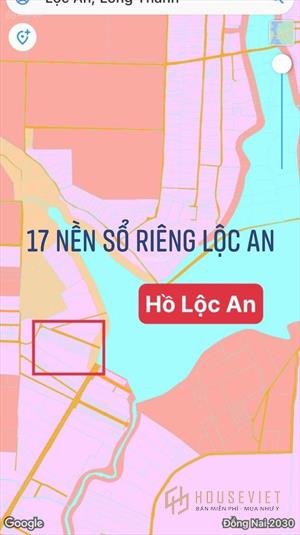 BÁN ĐẤT SỔ RIÊNG FULL THỔ CƯ GIÁ 16TR/M2 BÊN BỜ HỒ LỘC AN, XÃ LỘC AN